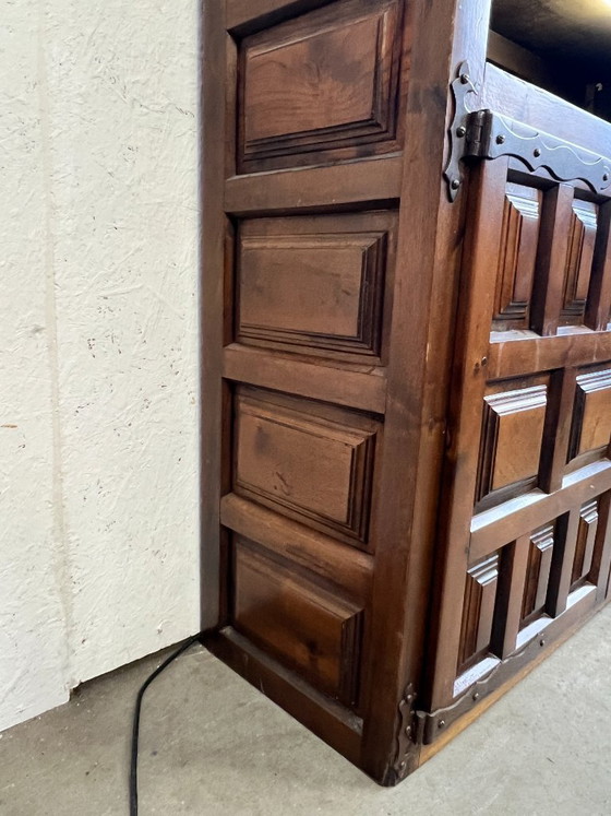 Image 1 of Vintage Spaanse Kast / Wandmeubel, Brutalistisch, 1960's