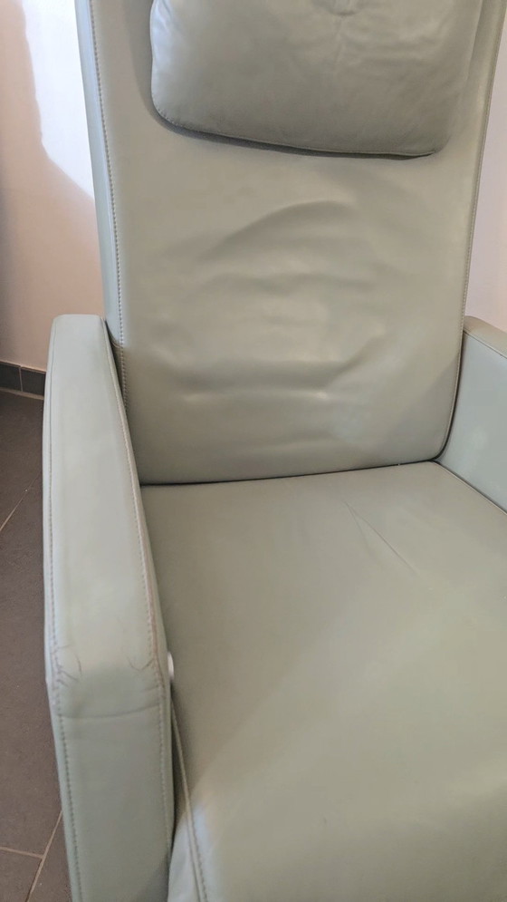 Image 1 of 1x Rolf Benz LSE 5800 relaxfauteuil leer olijf luxe meubilair