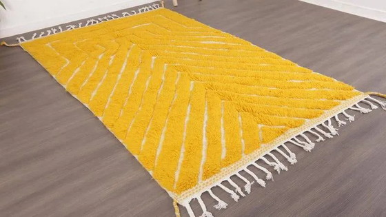 Tapis marocain écru à motifs géométriques 250cm x 150cm – Wool (photo 2 of 14)
