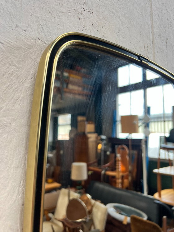 Vintage Spiegel Met Messing Gouden Lijst – Brass (photo 4 of 10)