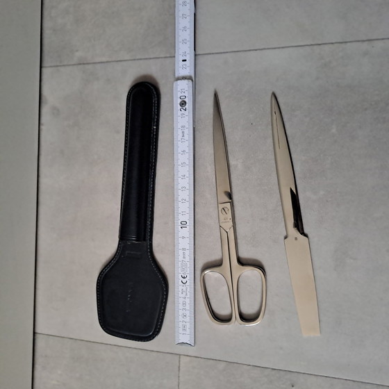 Image 1 of Set da scrivania: forbici + tagliacarte in custodia