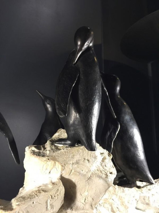 Sculpture de pingouins Art Déco en métal peint et terre cuite, années 1930 – Marble, Metal, Art Deco (photo 8 of 18)