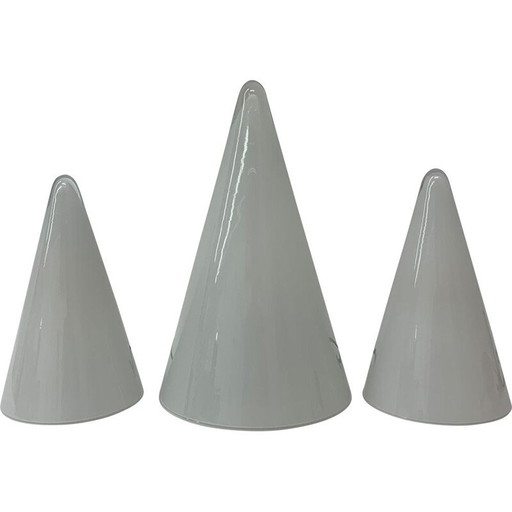 Set of 3 vintage teepee table lamps for SCE, 1970s