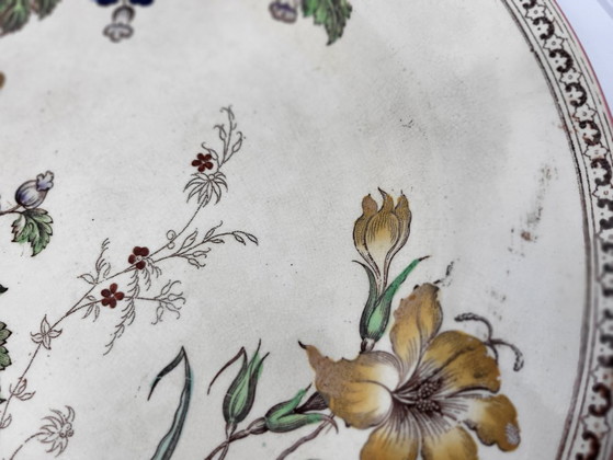 Rare Set of Victorian Brownfield & Sons "Texas" Pattern Plates, England, Circa 1880 (8) – Tableware, Ceramic (photo 14 of 18)