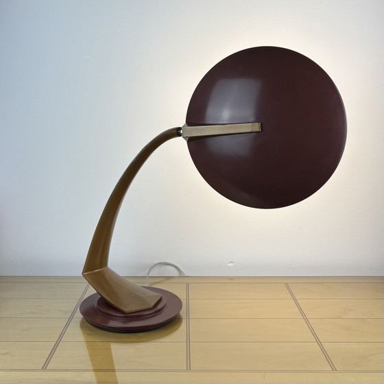 Image 1 of Brutalist Fase Boomerang 2000 Table Lamp by Luis Pérez de la Oliva 1960s-1970s Industrial Design Spain, Mid-Century, Space Age
