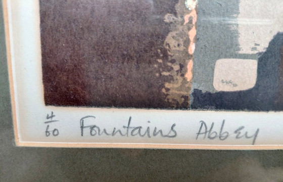 Norman Wade 1971, Fountains Abbey (Edition 4/60) Lithographs & prints, Paper, Brown (photo 3 of 12)