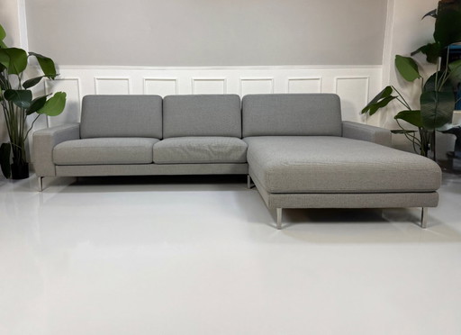 Rolf Benz Ego Fabric Grey Blue Designer Corner Sofa Couch