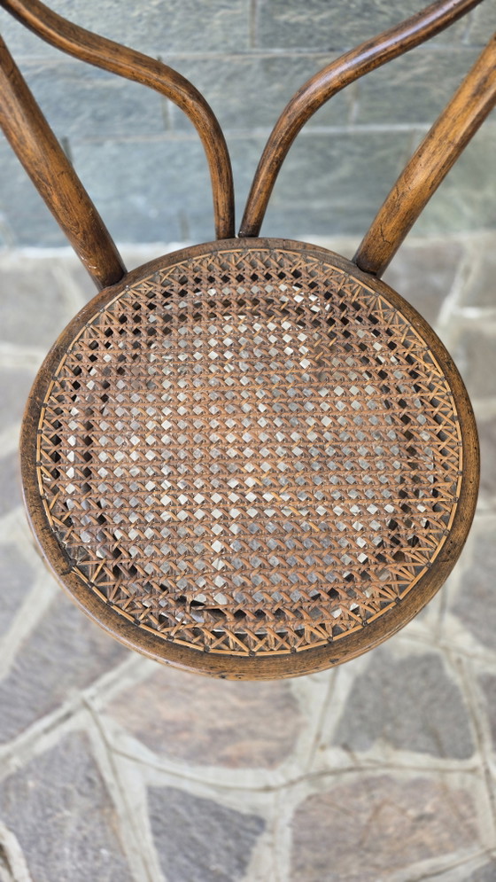 Image 1 of Silla Thonet original n.º 20 en madera curvada y paja vienesa - siglo XIX