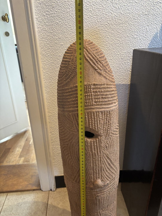 Rare Antique Terracotta Bura Urn / Grave Stele, Niger, Sculpture, Ceramic, Brown (photo 6 of 7)