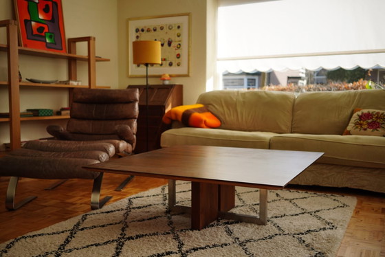 Image 1 of Mid-century Japandi coffee table walnut