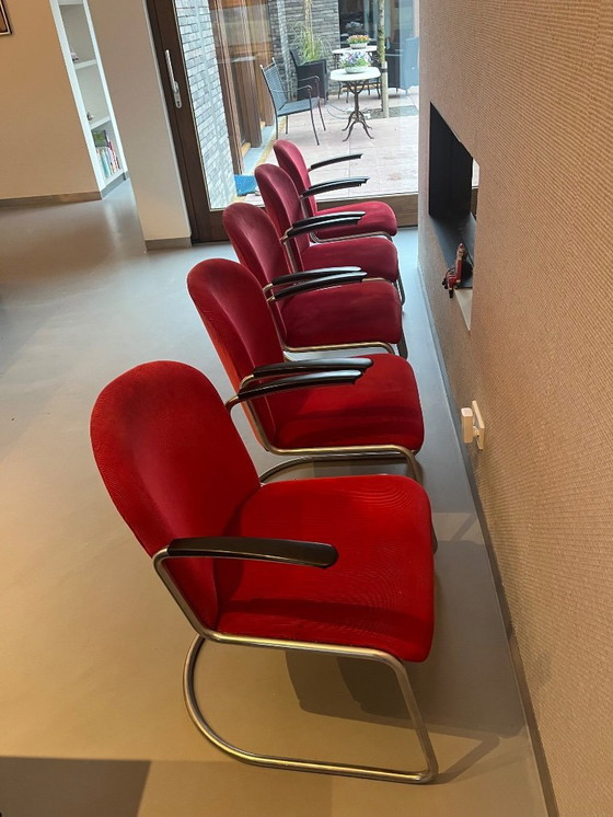 Image 1 of 5x Vintage Gispen 413 Dining Room Chairs