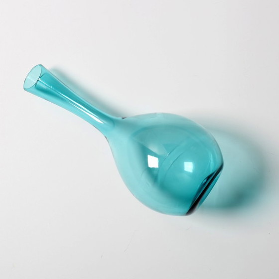Image 1 of Vintage Mid-Century Light Blue Glass Vase by Arthur Persy / Gullaskruf / Sweden / 1950s