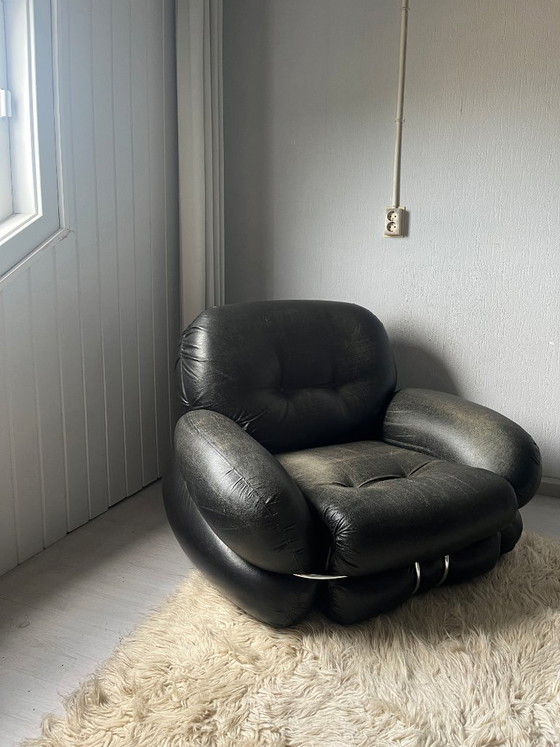 Vintage Design Fauteuil Adriano Piazzesi Okay Chair – Chaises longue, Skai (photo 3 of 6)