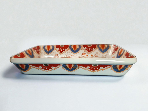 Japanische Imari Porzellanplatte – Handbemalt mit Golddekor – Arita Stil | Japanese Imari Porcelain Plate Hand Painted Gold