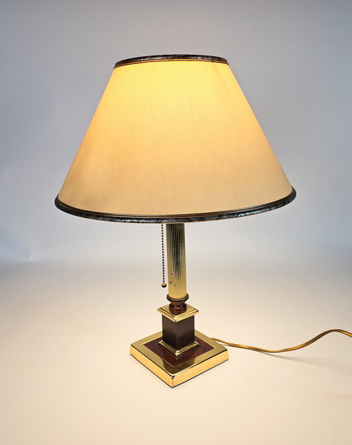 Herda - Style Hollywood Regency - Laiton - Lampe de table à tirette - 3E Quart 20ème siècle