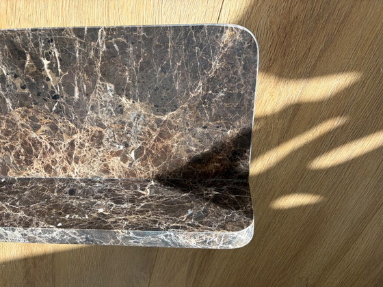 Estante de pared Bolia Aire, mármol marrón, 150 cm, Decoración de pared (foto 3 de 16)