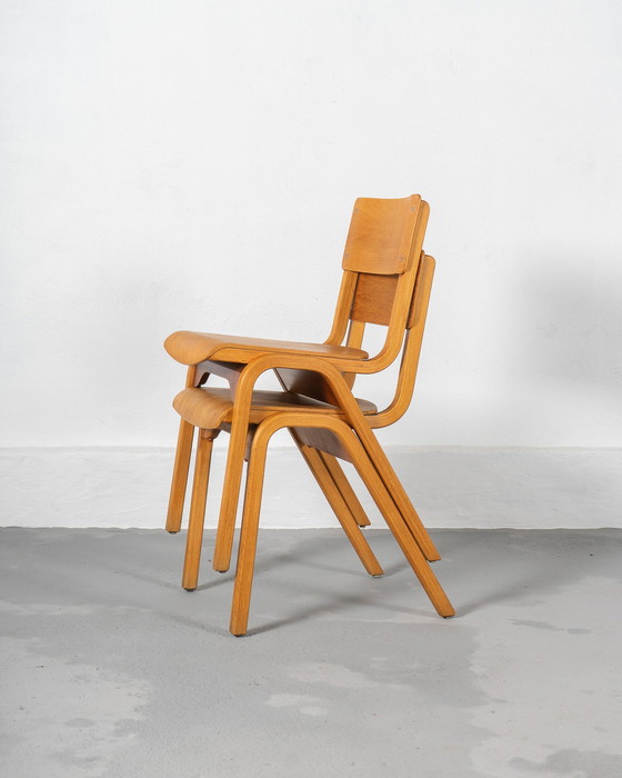 Image 1 of 2 X Stackable School Chairs, Made In The Uk