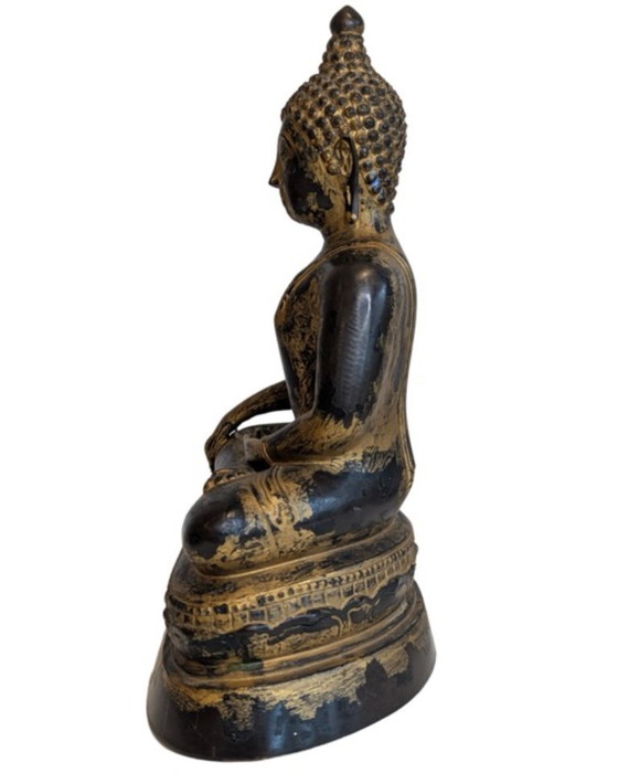 Bouddha en bronze doré de style Mandalay – Myanmar – Objets déco, Gold (photo 7 of 10)