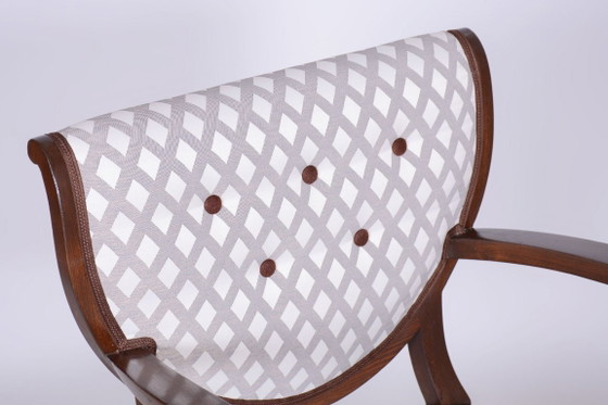 Gerestaureerde art-deco fauteuil, beukenhout, nieuwe bekleding, Tsjechisch, jaren 1920 – Textile, Wood (photo 4 of 12)