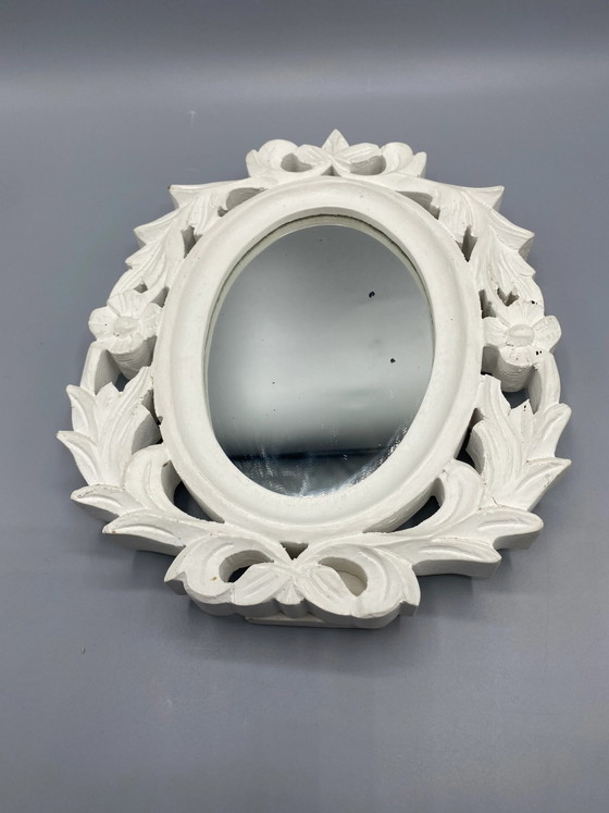 Jardin d'Ulysse Table Mirror with Openwork Floral Design – Decorative Objects, Wood, Glass, Vintage (photo 2 of 7)