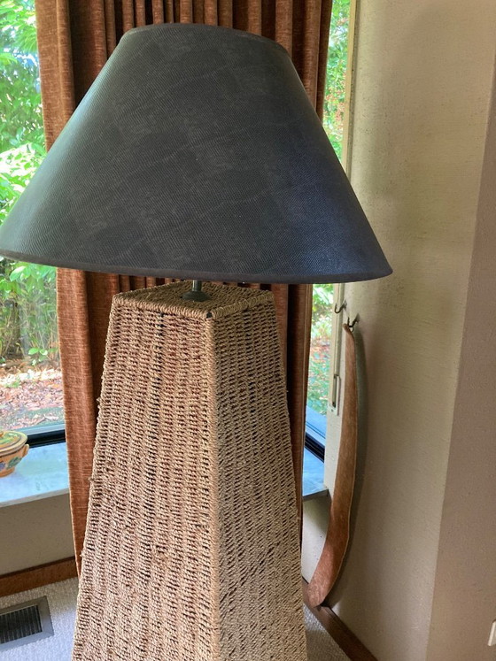 Vintage Rotan Lampedaire Vloerlamp Jaren 70 – Vloerlampen, Wicker (photo 4 of 6)