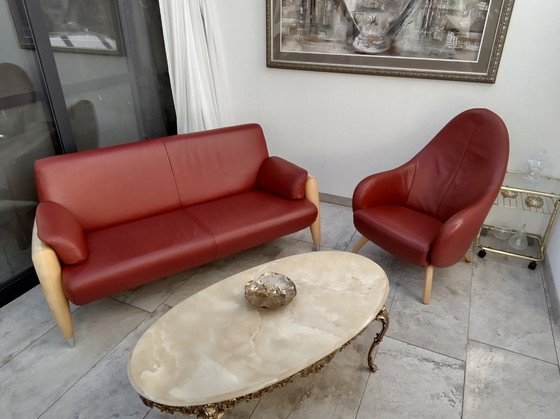 Image 1 of Sitting Vision The Future Canapé + Fauteuil rouge