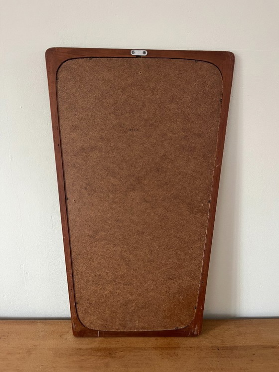 Image 1 of Vintage Deense teakhouten spiegel - spiegel uit het midden van de 20e eeuw