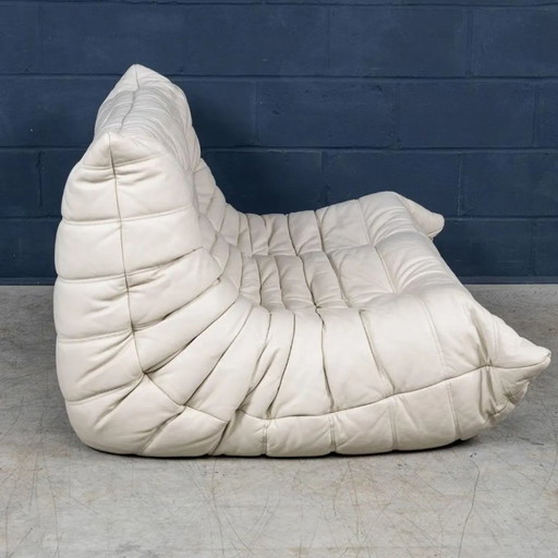 Witte Leren Diepe Schuim Lounge Zitting Comfy Modern Ontwerp Gratis FedEx Verzending