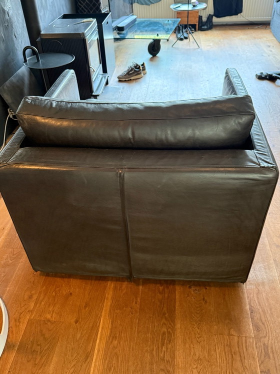 Linteloo love seat zwart leer, Loveseats (foto 3 van 5)
