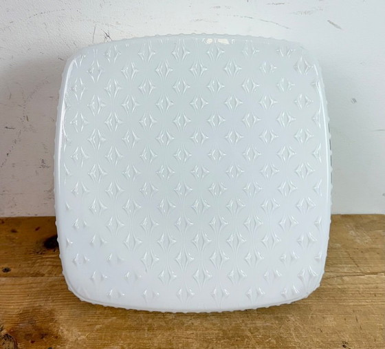 Image 1 of Vintage wand- of plafondlamp met melkglas, jaren 70