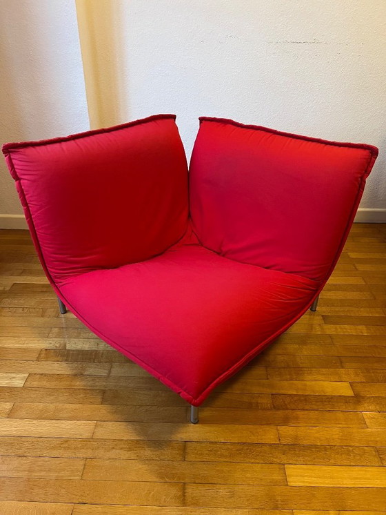 Image 1 of Canapé d’angle modulaire “Câlin” – Pascal Mourgue pour Cinna / Ligne Roset – 4 places, rouge
