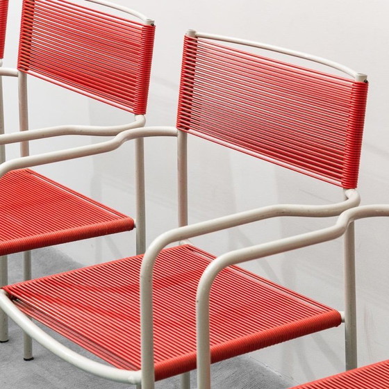 Image 1 of SET DI 6 SEDIE MOD. SPAGHETTI GIANDOMENICO BELOTTI PER ALIAS ANNI '80 MODERNISMO VINTAGE