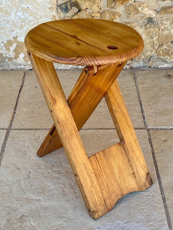 Image 1 of Mid-Century, TS Folding Stool, by Roger Tallon for Sentou, 1970s