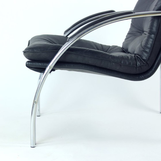 Image 1 of Lounge Chair cromata di metà secolo di Viliam Chlebo per Kodreta, Cecoslovacchia, anni '80