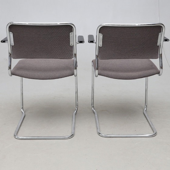 Image 1 of NKR Tranas — Steel Tube Chairs (Pair) — Swedish Modernist Seating — Second Half of the 20th Century
