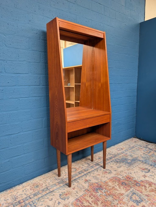 Armario de recibidor vintage con espejo, años 60