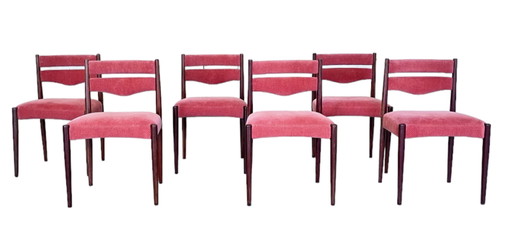 6x teakhouten stoelen