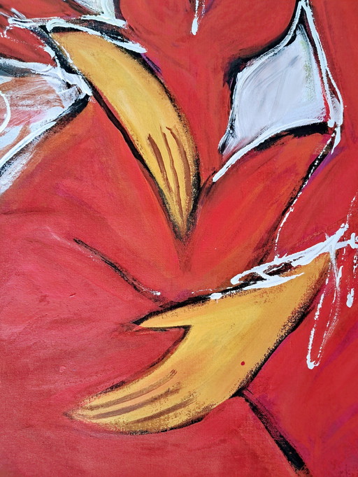 Toile d'artiste - HRASARKOS - Femme assise