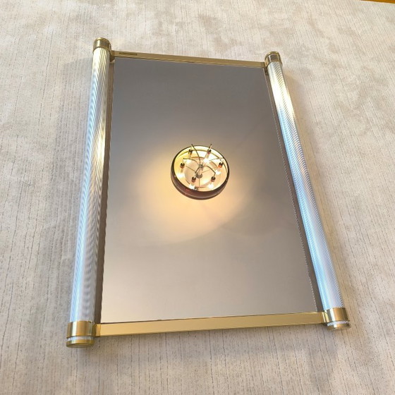 Image 1 of ✨💎 Pierre Vandel Paris - Très beau et rare grand miroir design 1970’s signé Pierre Vandel Paris ✨💎