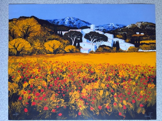 Image 1 of Litografia "I papaveri" di Patrick Reault