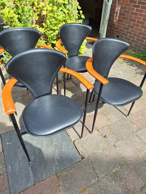 4 sedie di design in pelle stiletto - Arrben Italia 