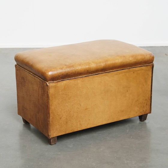 Image 1 of Cuir de mouton vintage Design Hocker by Bart van Bekhoven