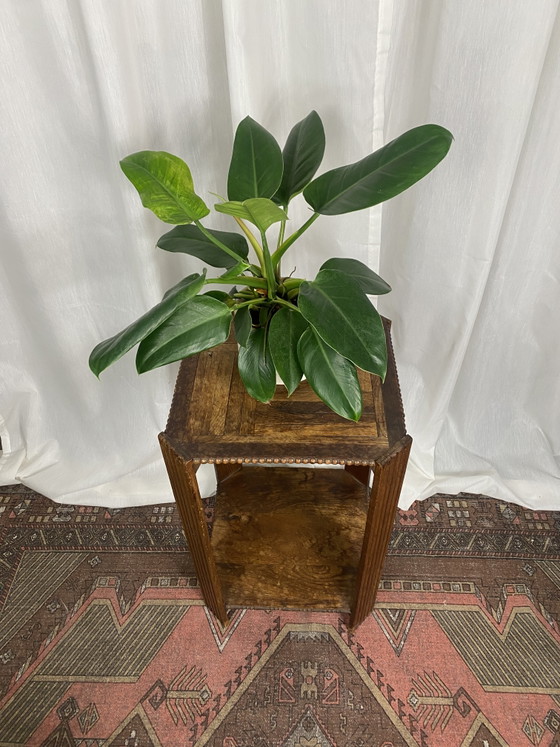 Table d'appoint/support à plantes Art Déco en bois – Porte-plantes, Wood (photo 10 of 10)