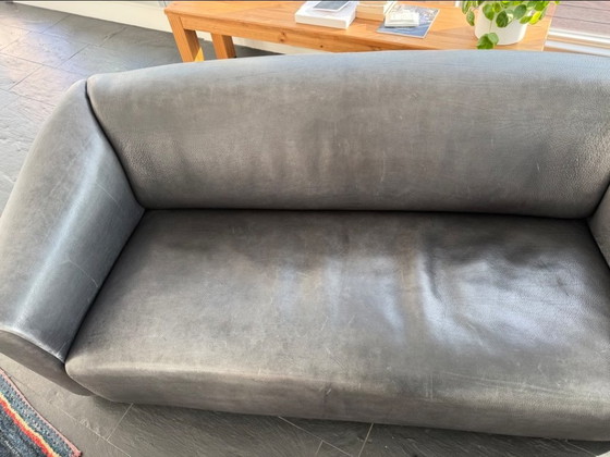 Image 1 of 2x De Sede DS-47 3-seater sofa, leather anthracite | Designer sofa, Swiss quality | DeSede DS47 couch