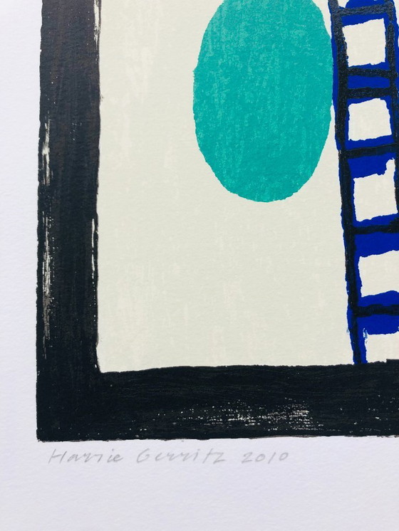 Image 1 of Harrie Gerritz - Kleurrijke Zeefdruk - 2010