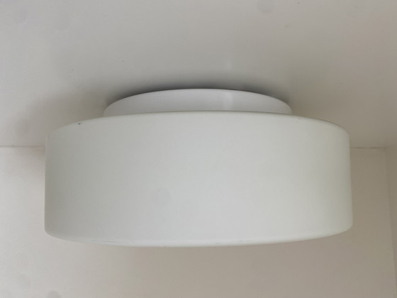 Image 1 of Vintage Bauhaus Plafondlamp - Wandlamp – Massive Opaline Melkglas - Jaren '60/'70