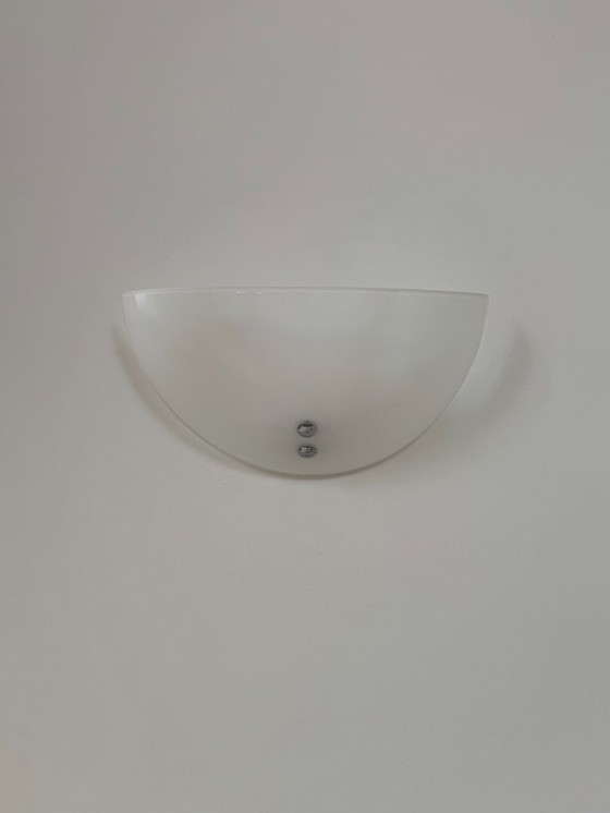 Image 1 of Applique vintage, vetro opalino e cromo, Francia, 1970