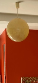 Lampe globe vintage style spatial, suspension de 40 cm