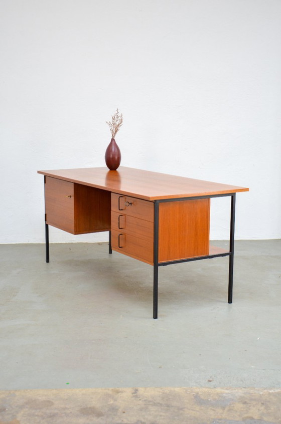 Image 1 of Scrivania vintage REGO di Günter Renkel, ufficio in teak di metà secolo, anni '70.