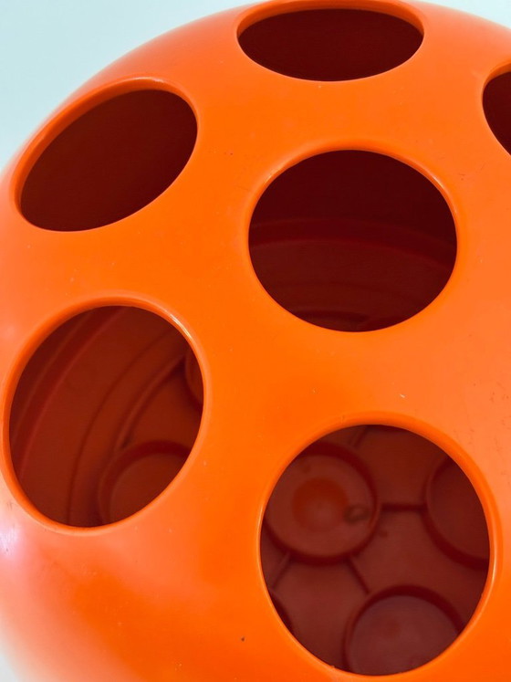 Image 1 of Dedalo Emma Gismondi Schweinberger Umbrella Stand for Artemide 1966 ABS Orange Space Age